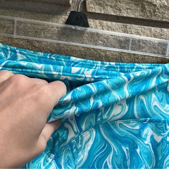 VICTORIA SECRET PINK! 6" SOFT ULTIMATE HIGH WAIST BIKER SHORT XLarge Marble Blue - Picture 5 of 11